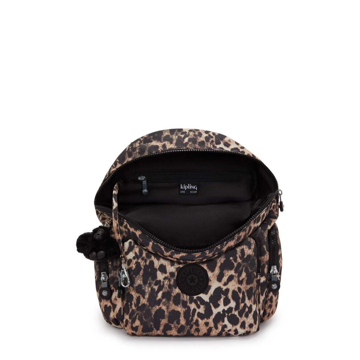 City Zip Small Printed Backpack Wild Leopard - 3