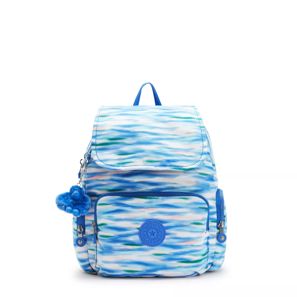 City Zip Small Printed Backpack Diluted Blue - 1