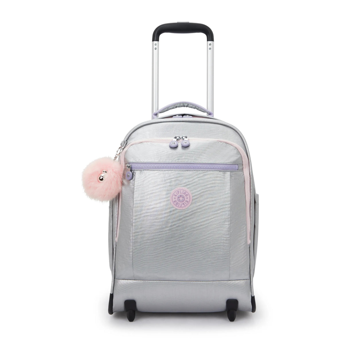 Gaze Large Metallic Rolling Backpack Silver Glow Metallic - 1