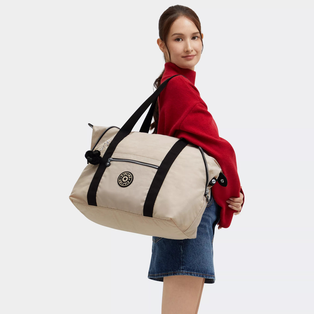 Art Medium Tote Bag Back to Beige H - 2