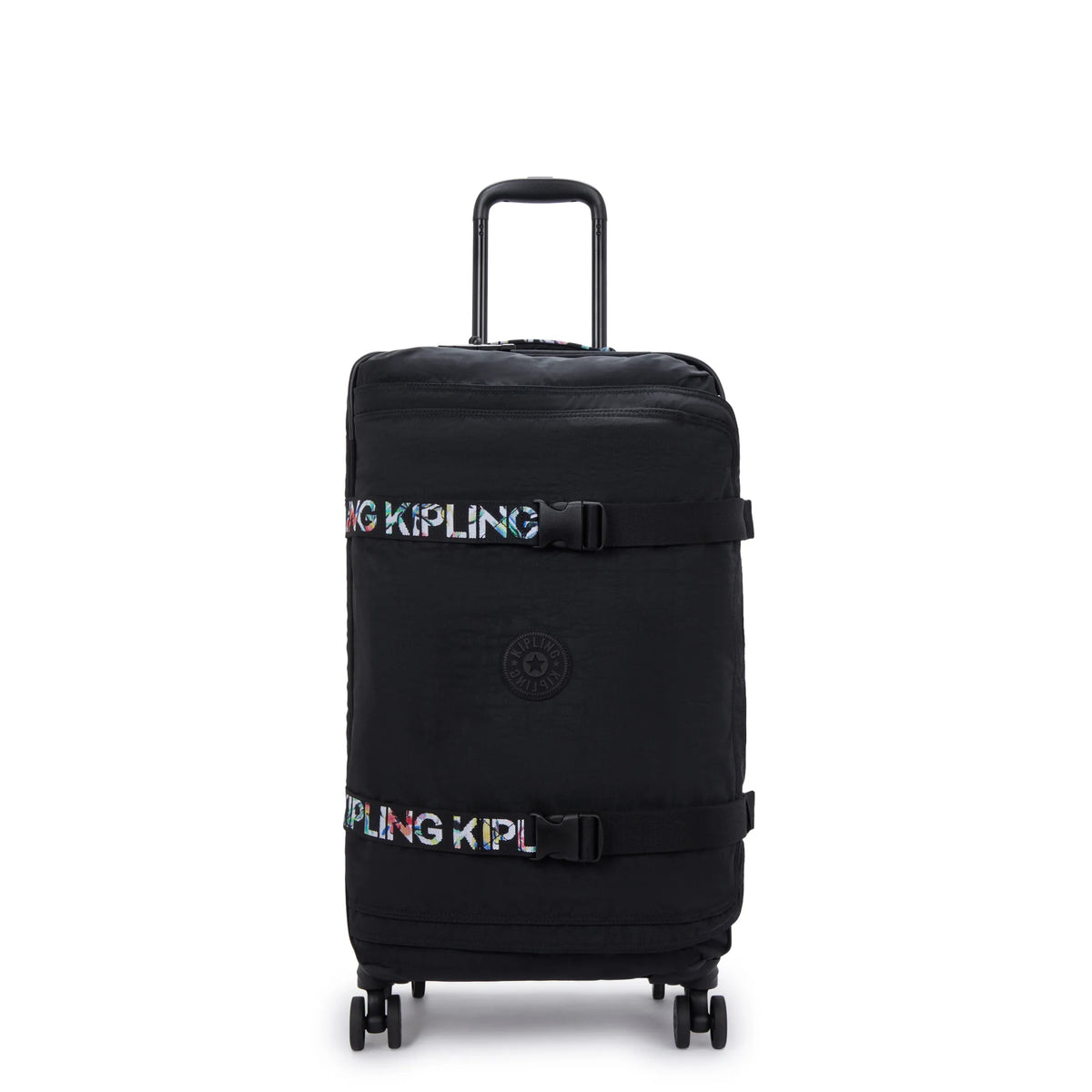 Spontaneous Medium Rolling Luggage Black Noir Plus - 1