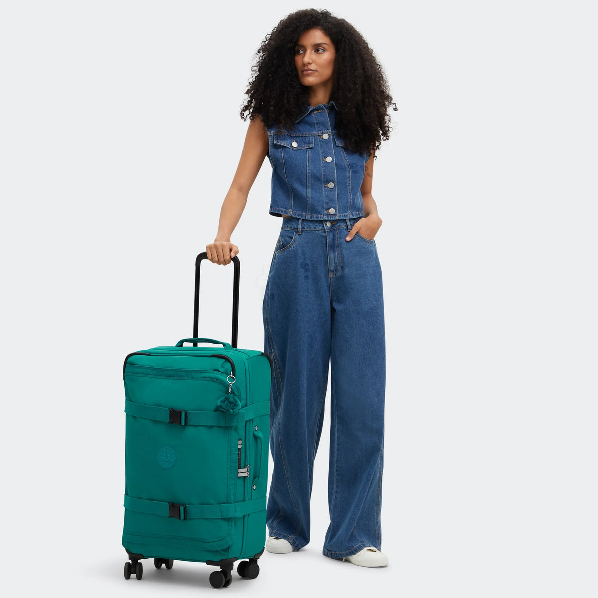 Spontaneous Medium Rolling Luggage Outspoken Green - 2