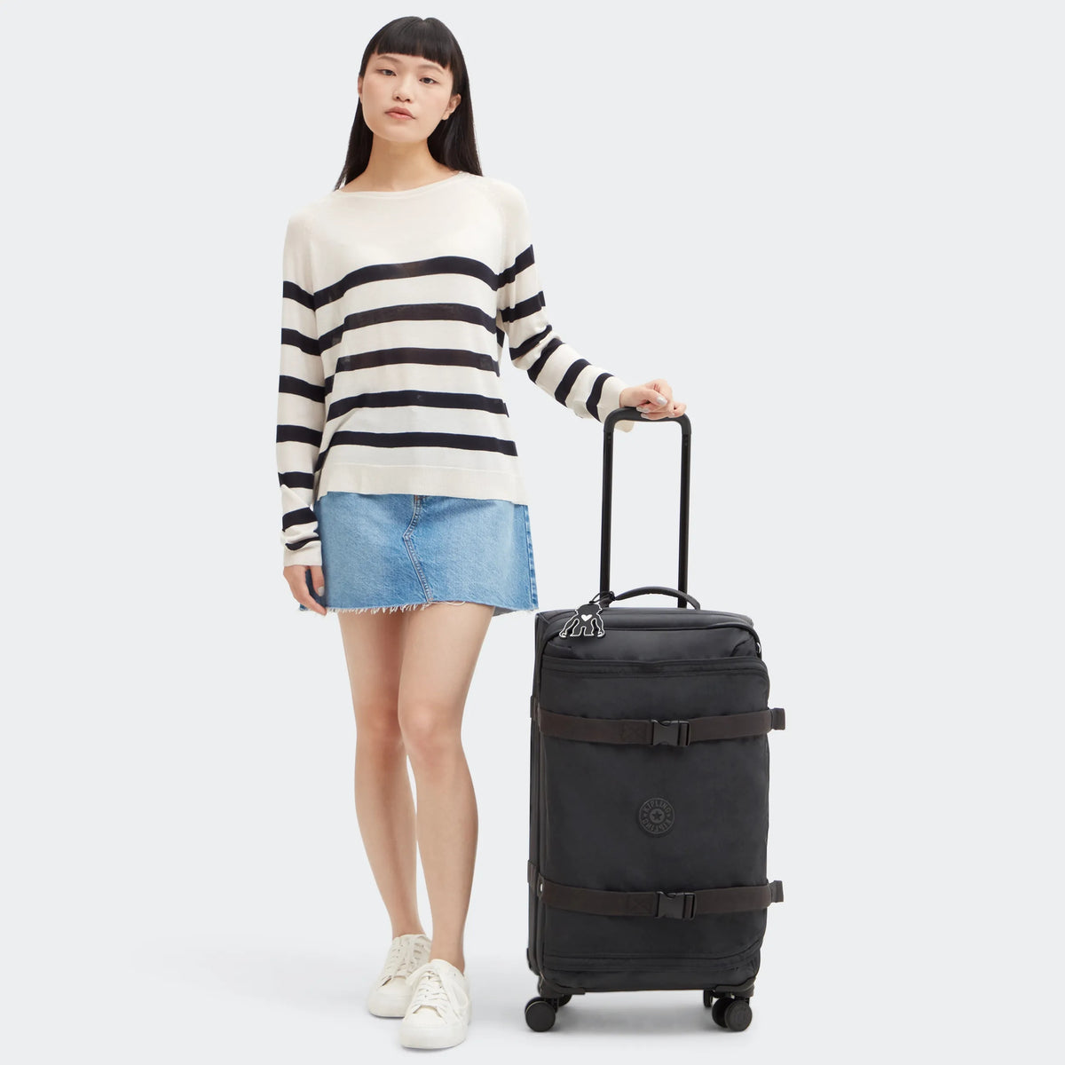 Spontaneous Medium Rolling Luggage BLACK NOIR - 2