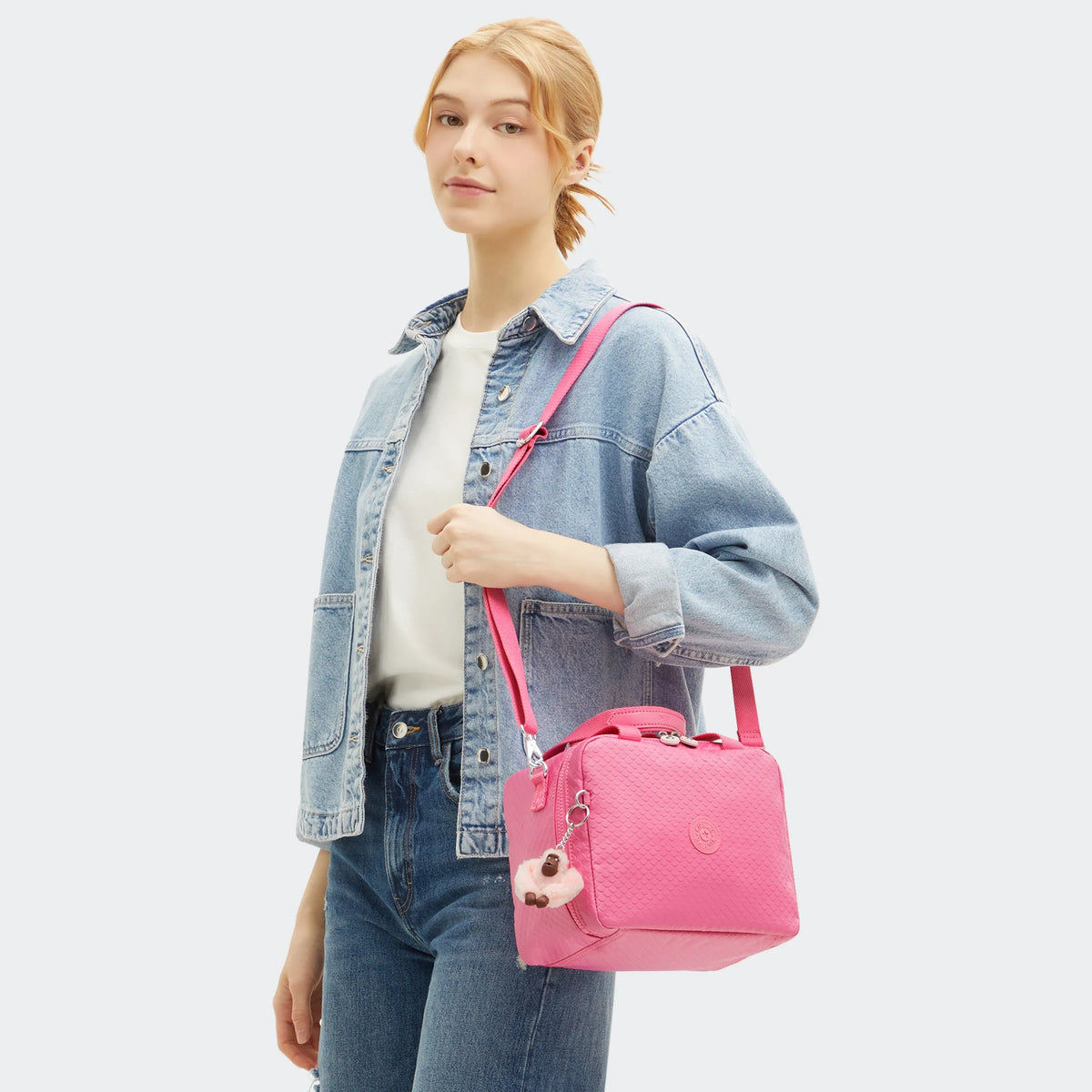 Miyo Embossed Lunch Bag Pink Mermaid Em - 2