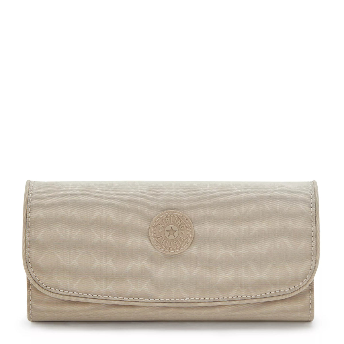 Money Land Printed Snap Wallet Sign Beige Emb - 1