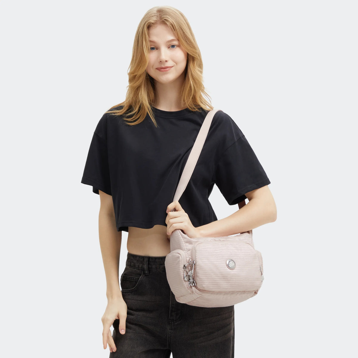 Gabb Small Jacquard Crossbody Bag Pink Pearl Jq - 2