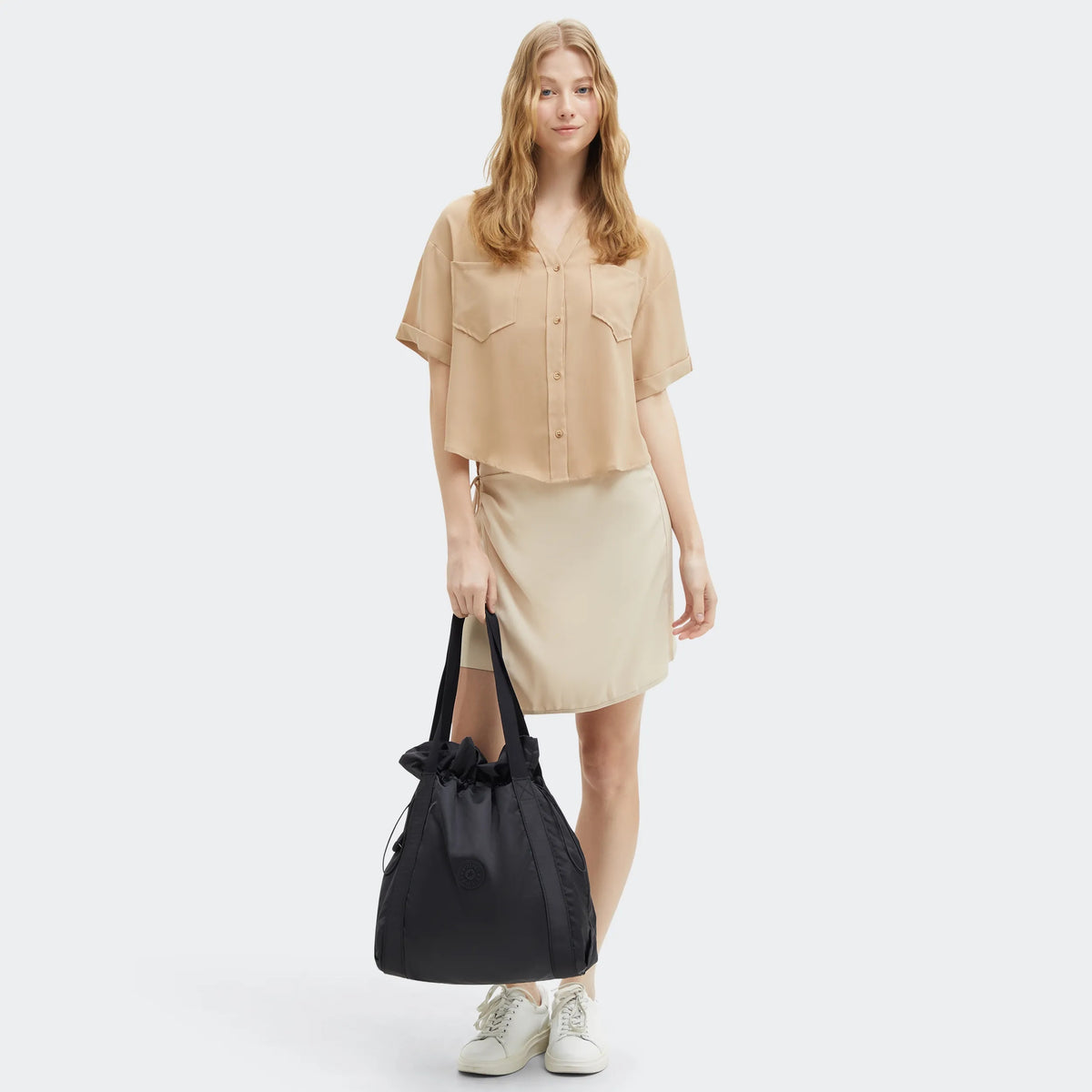 Elmar Smooth Satin Tote Bag Simply Black - 2