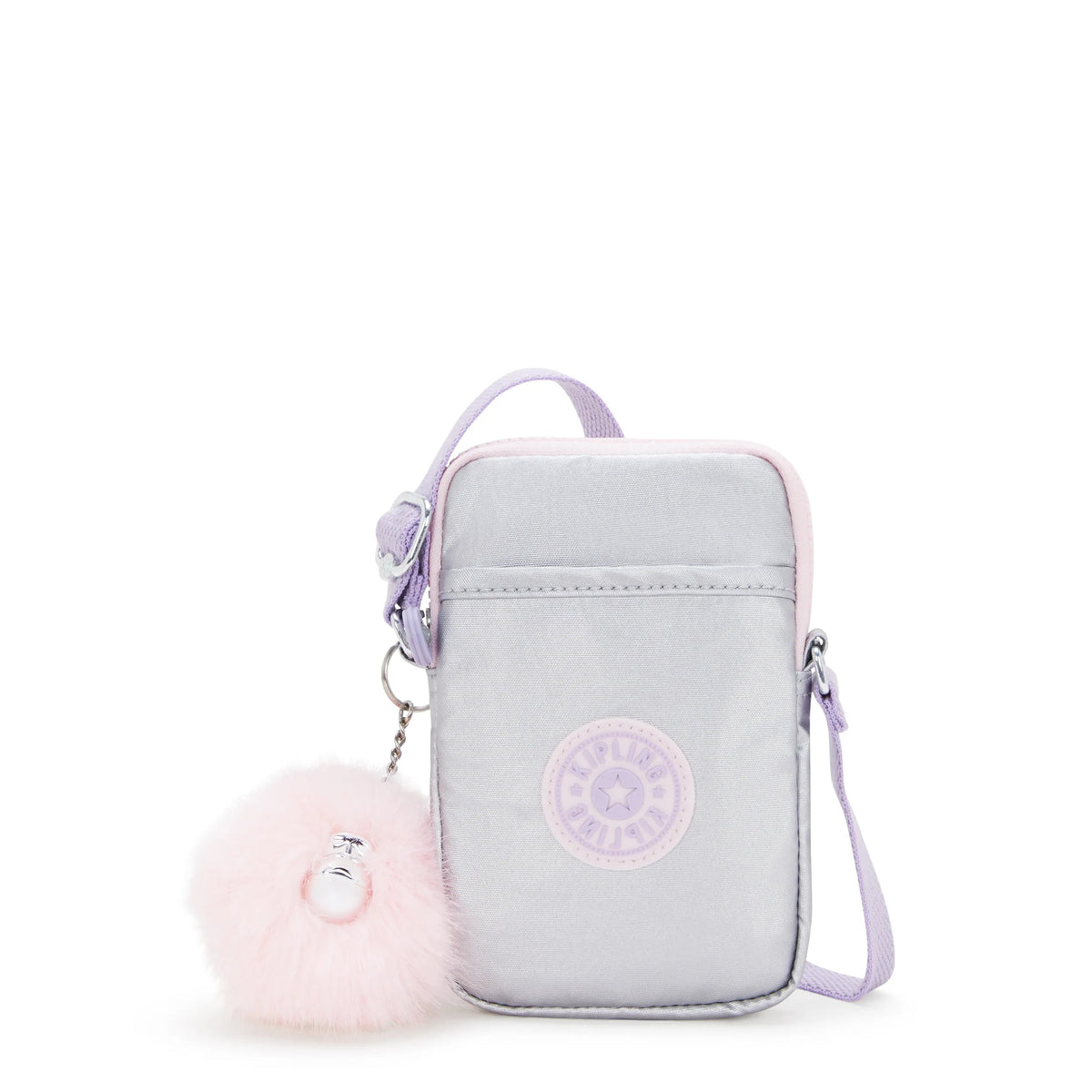 Tally Metallic Crossbody Phone Bag Silver Glow Met - 1