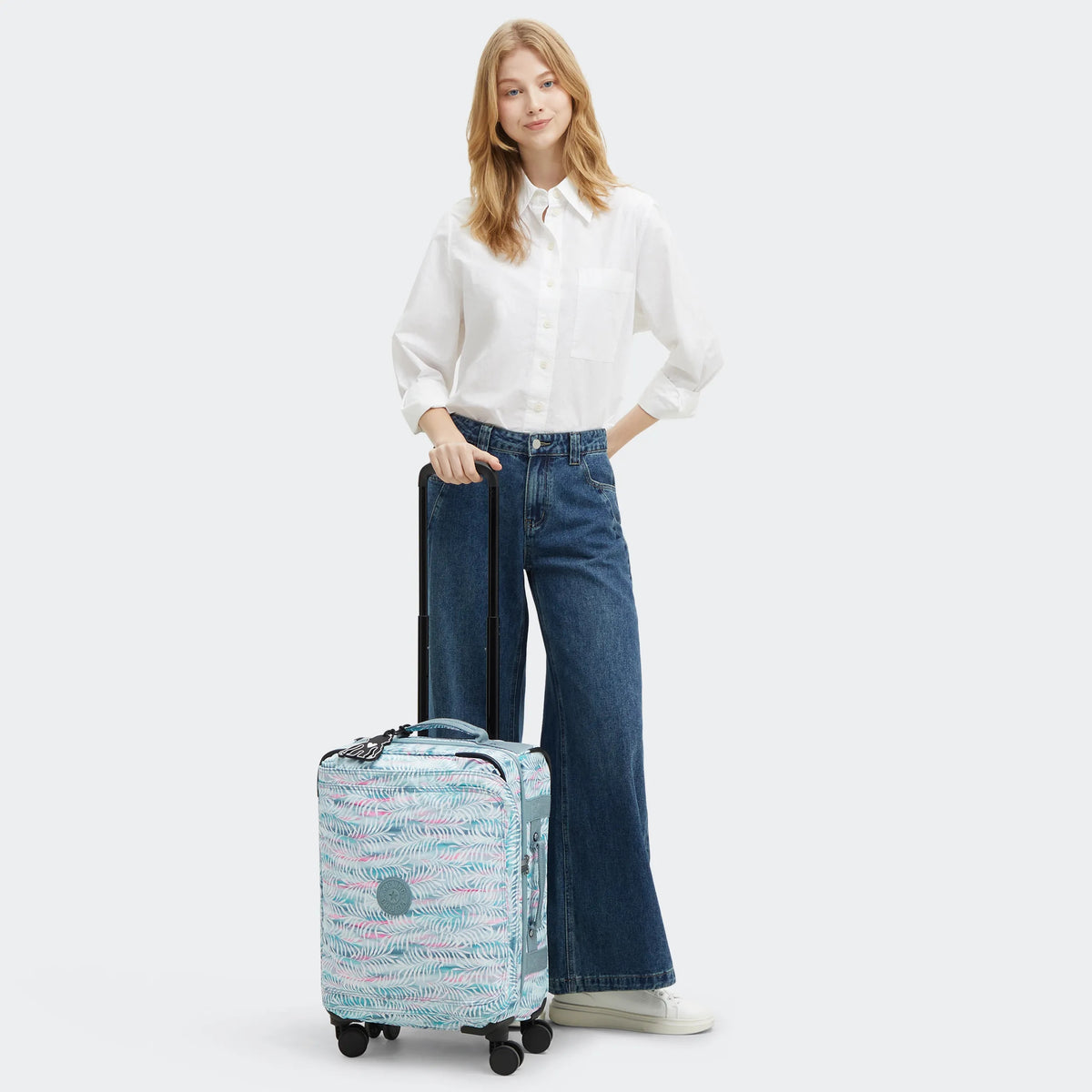 Spontaneous Small Printed Rolling Luggage Palmtree Leaves - 2