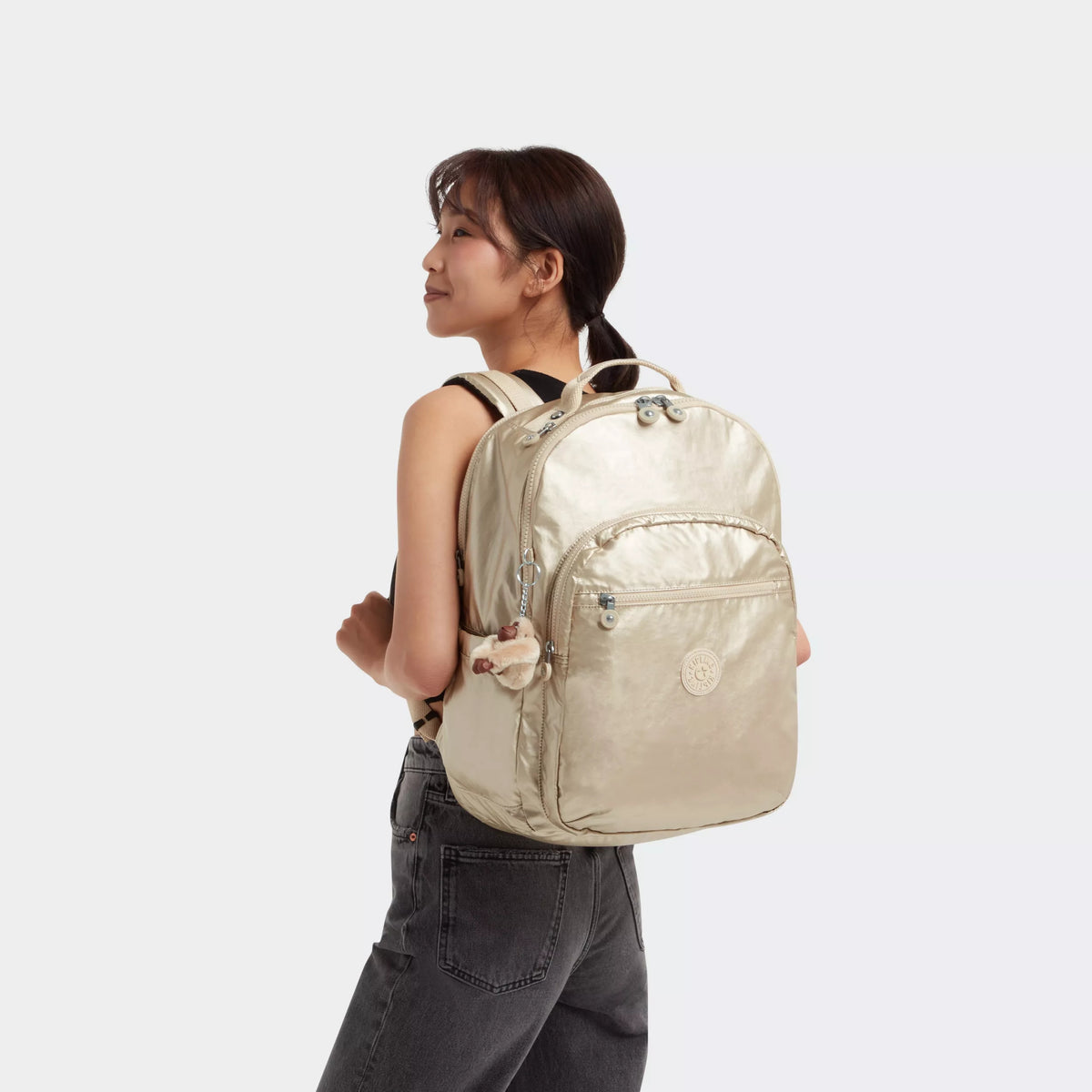 Seoul Extra Large Metallic 17" Laptop Backpack Starry Gold Metallic - 2