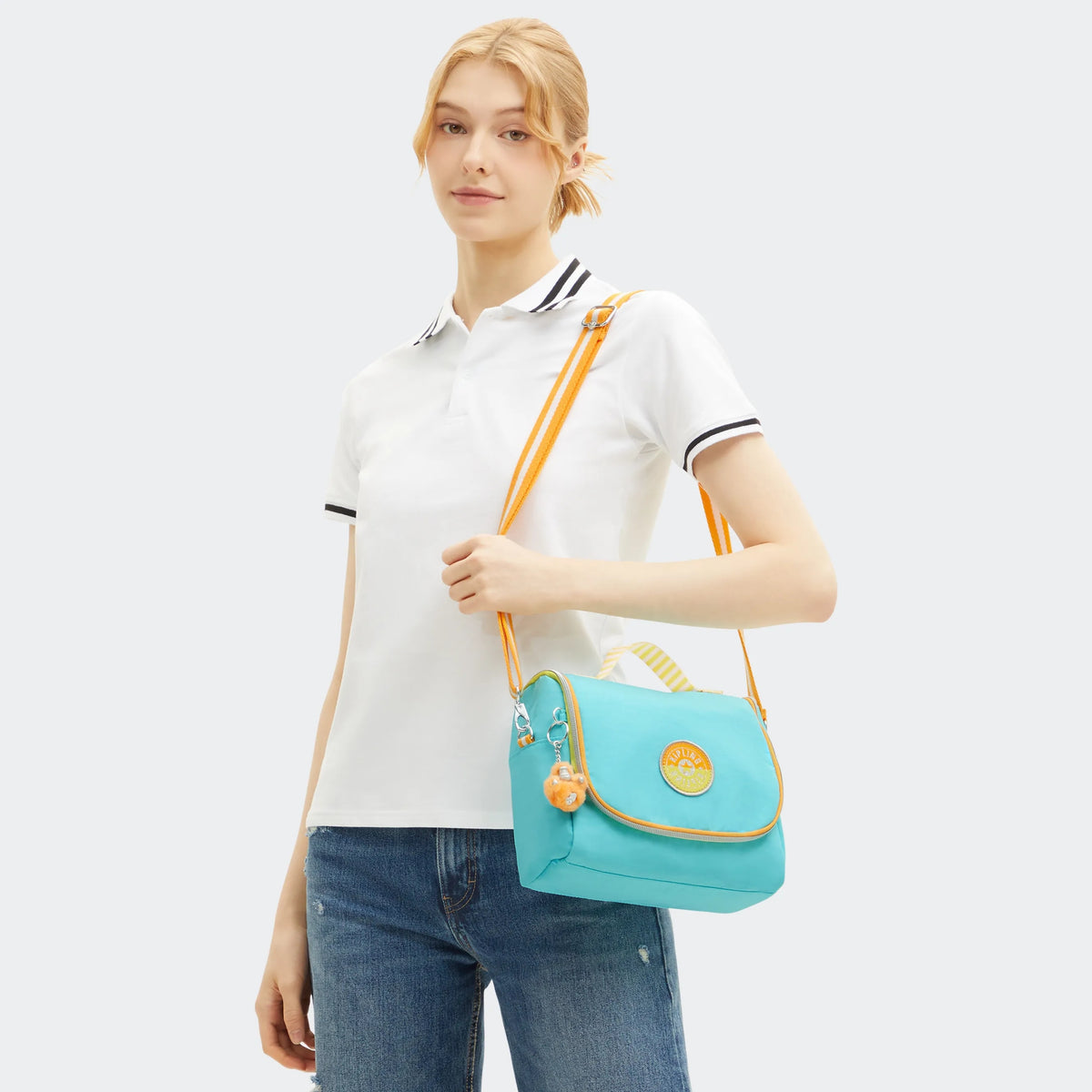 New Kichirou Lunch Bag Poppy Aqua C - 2