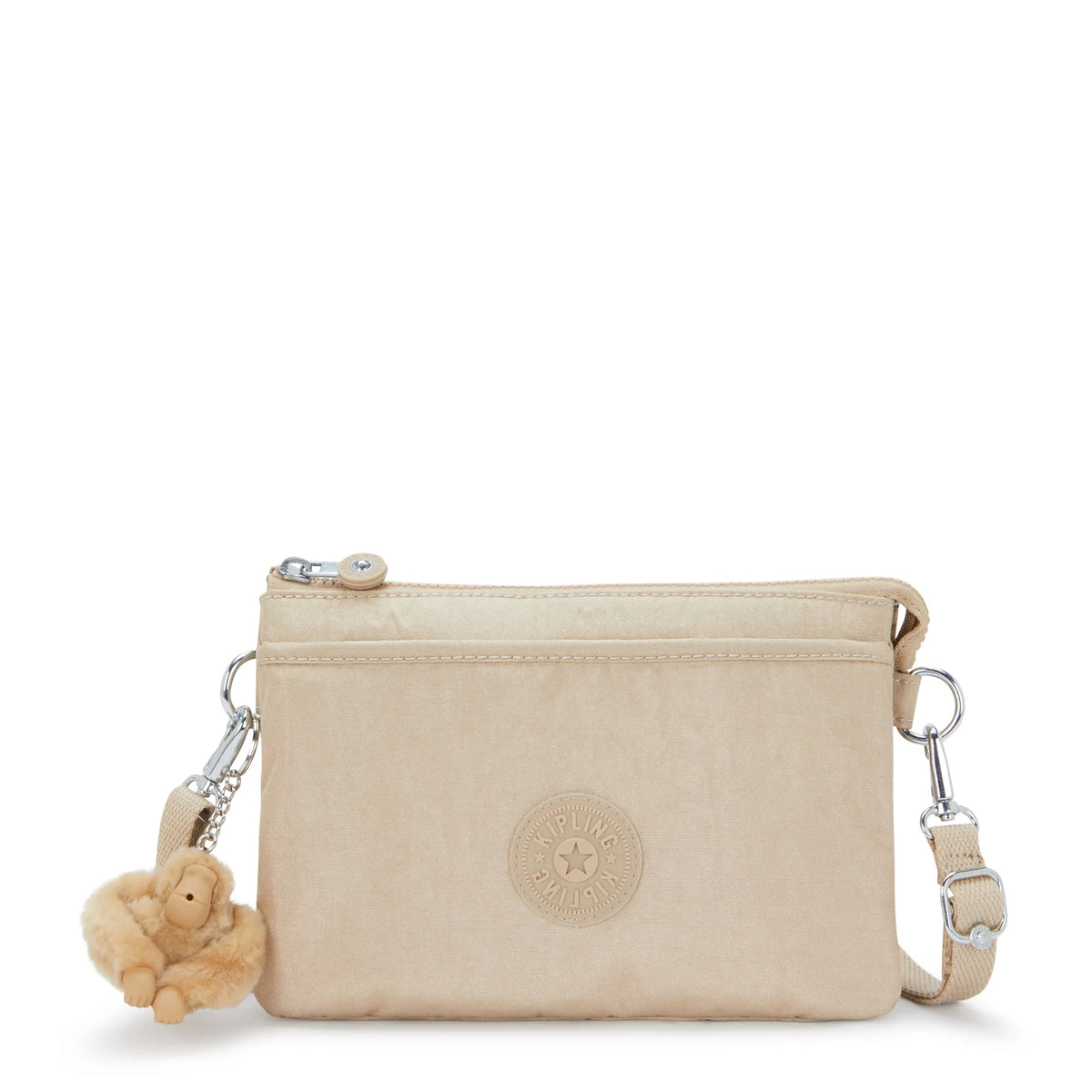 Riri Shimmer Crossbody Bag Sparkled Beige - 1
