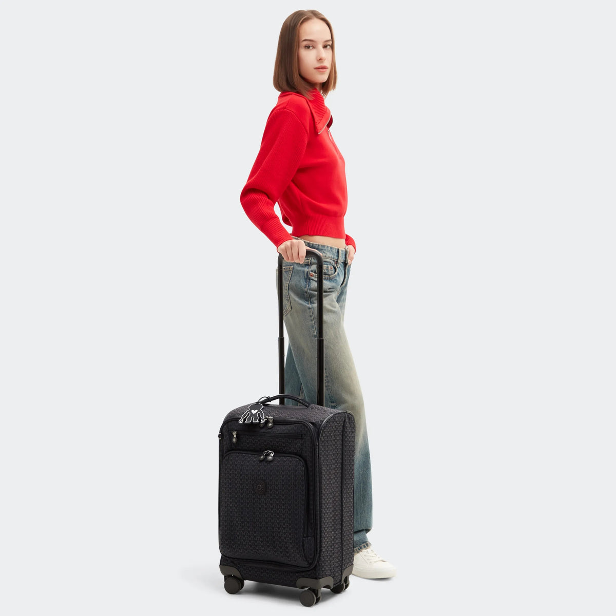 Youri Spin Small Printed 4 Wheeled Rolling Luggage Signature Emb - 2