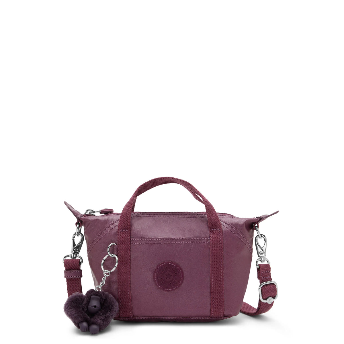 Art Compact Metallic Crossbody Bag Grape Wine Metallic - 