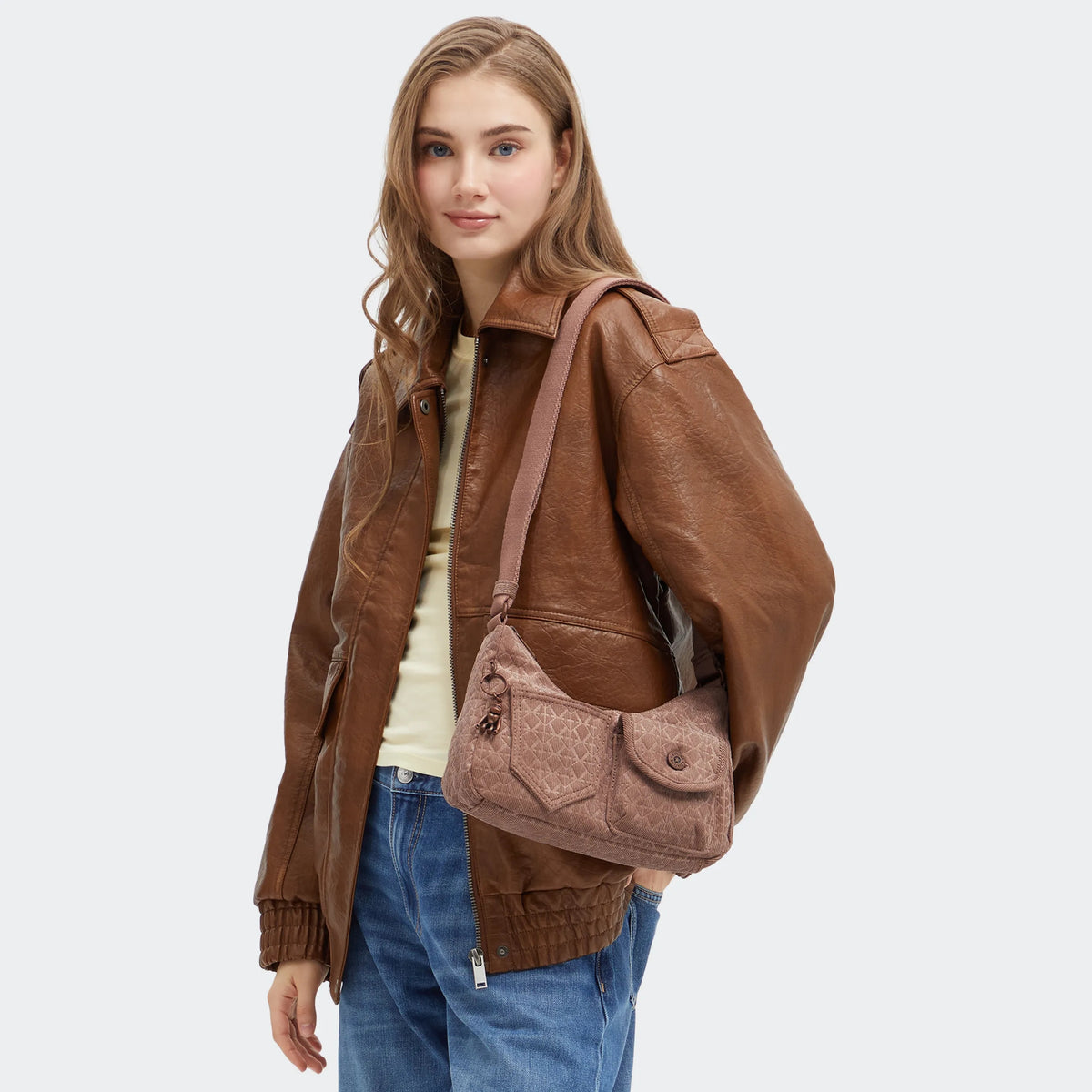 Kenda Printed Crossbody Bag Signature Brown Corduroy - 2