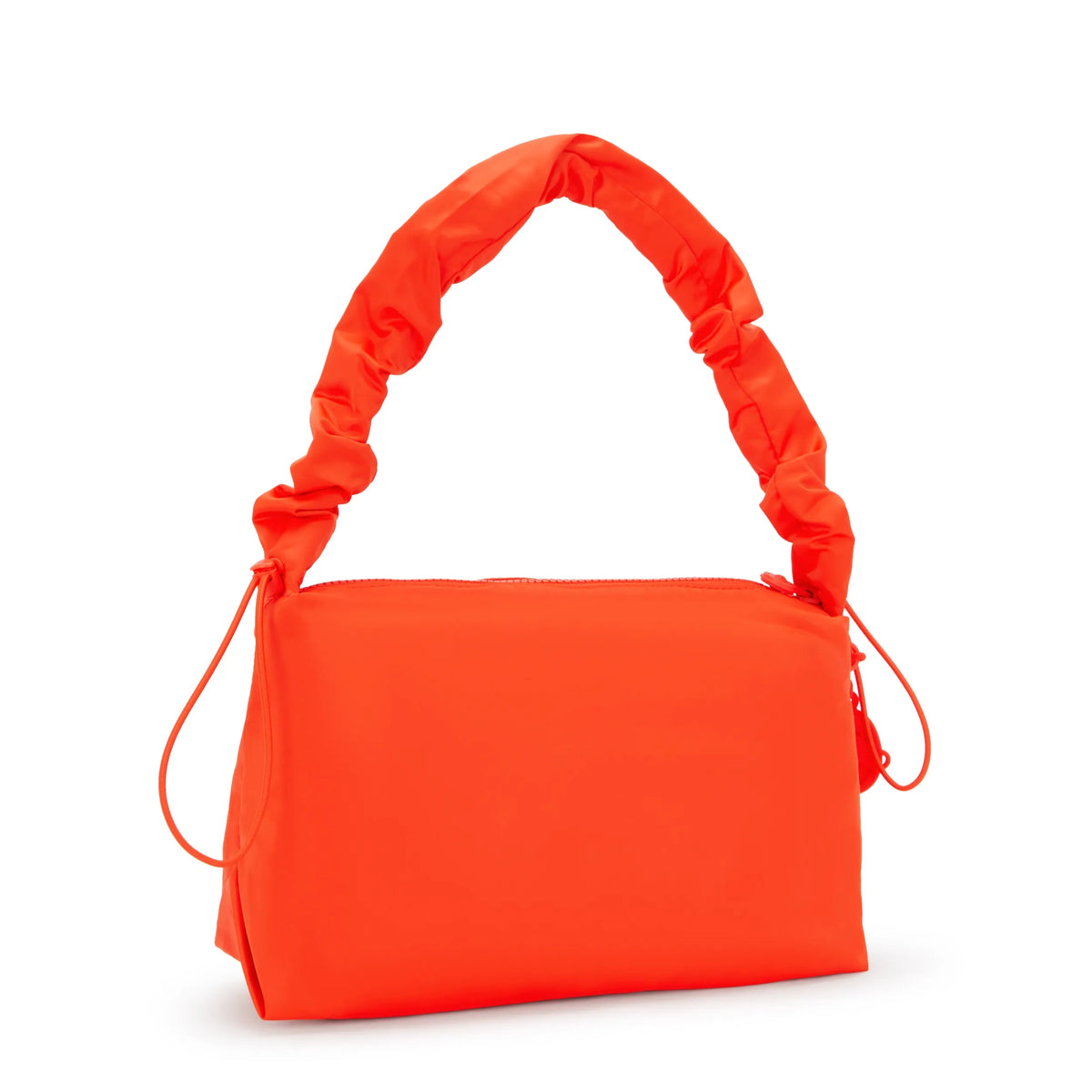 Eleni Medium Smooth Satin Shoulder Bag Open Orange - 2