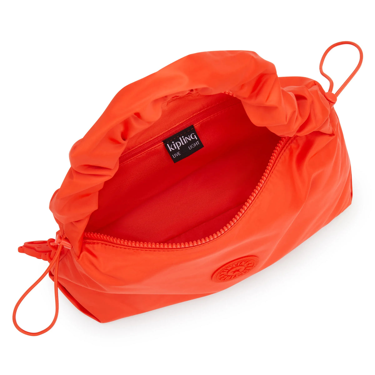 Eleni Medium Smooth Satin Shoulder Bag Open Orange - 3