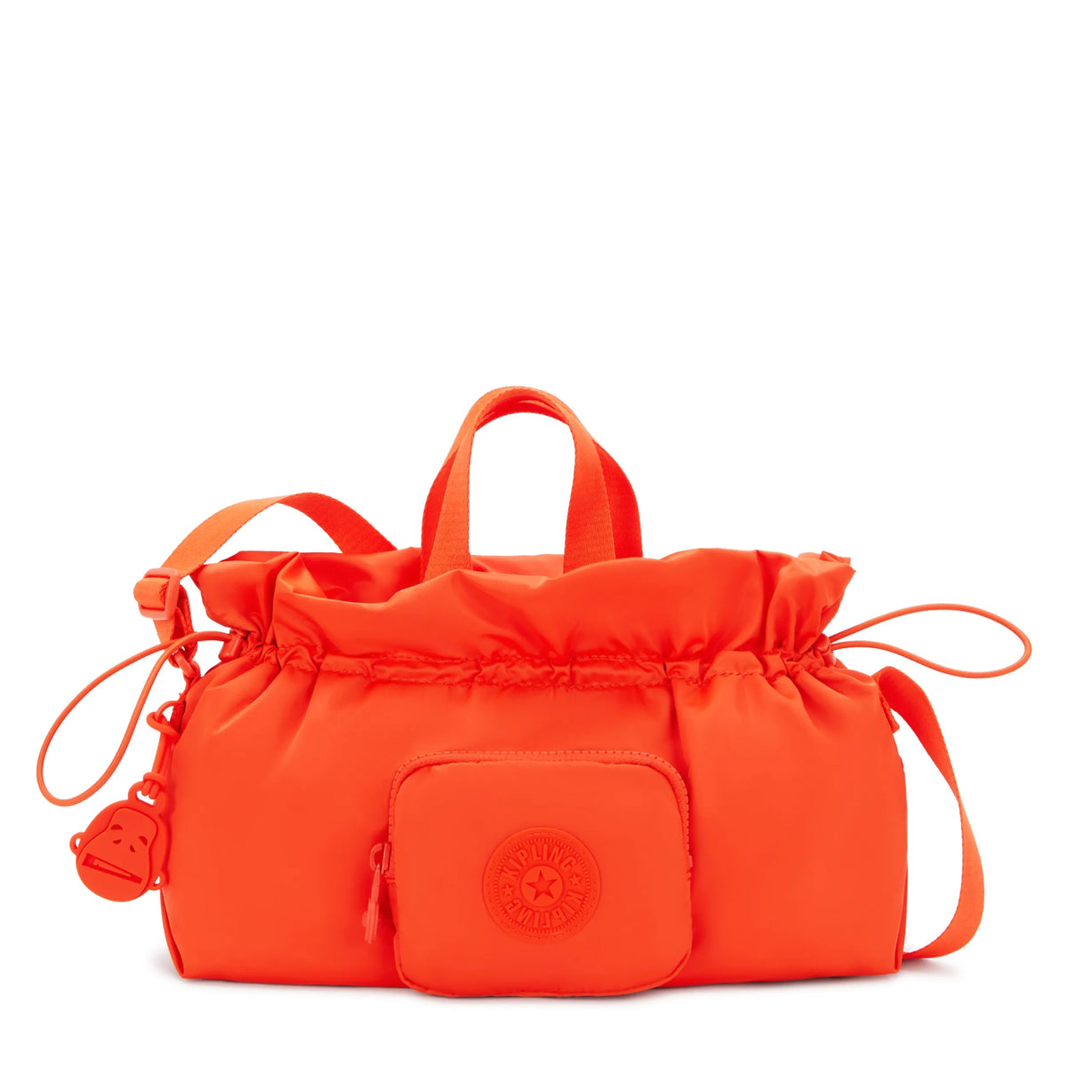 Elza Smooth Satin Crossbody Bag Open Orange - 1