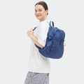 Amita Smooth Satin Backpack Casual Blue - 2