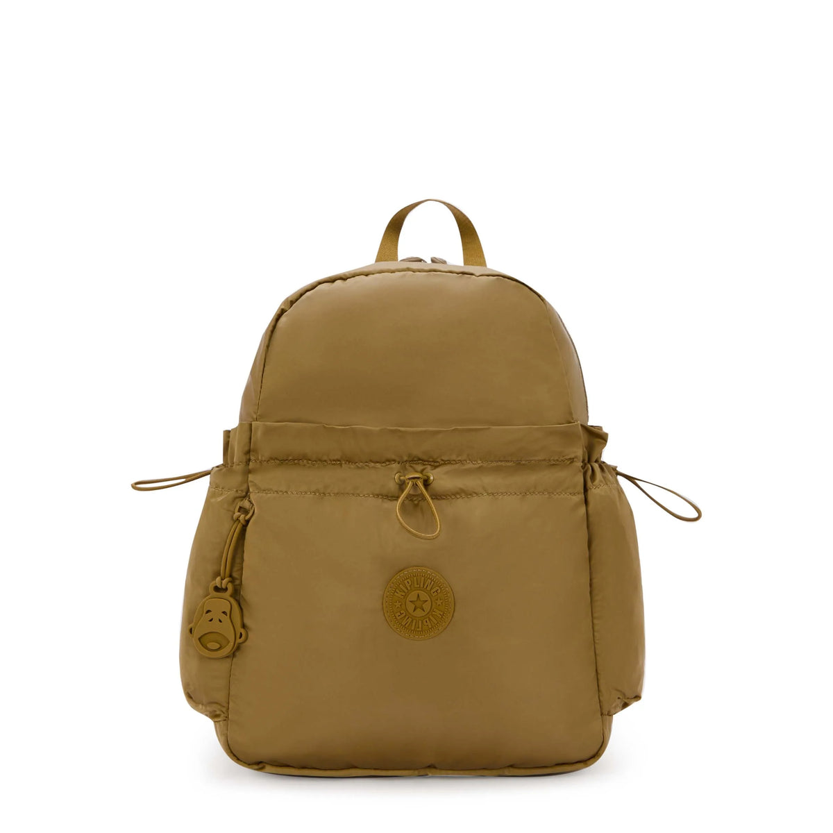 Amita Smooth Satin Backpack Goldish Brown - 