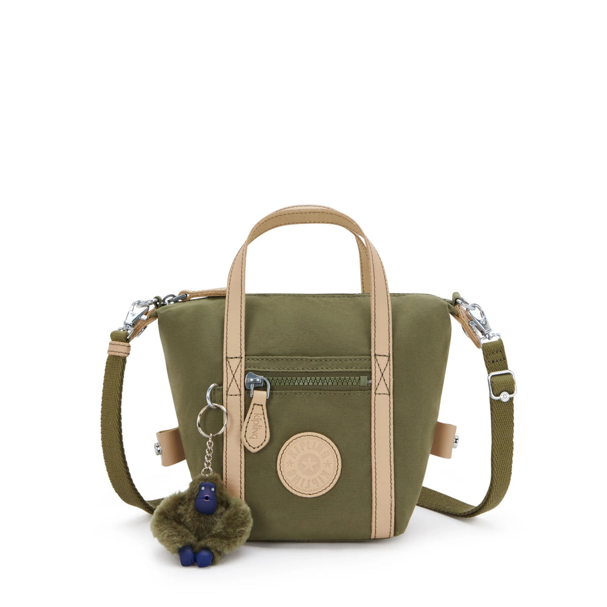 Boxy Art Small Crossbody Cotton Khaki - 1