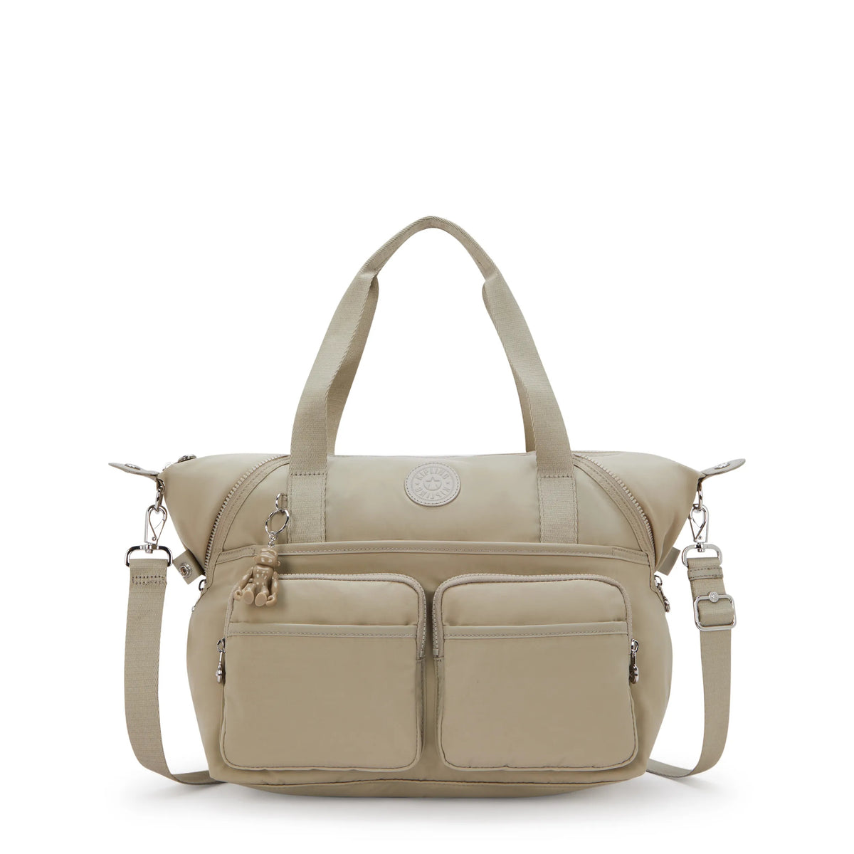 Art Duo Pocket Tote Bag Boho Tan - 1