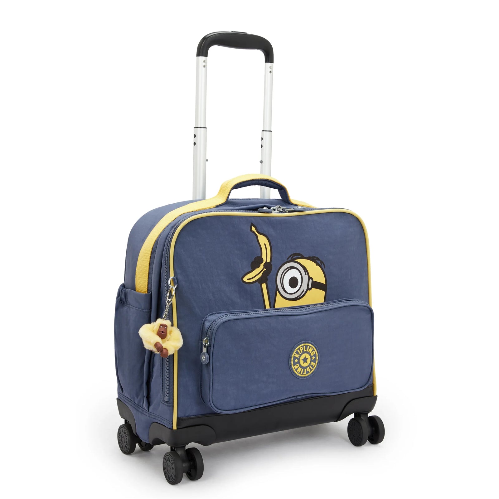 Minions New Storia 4-Wheeled Rolling Luggage Dungaree Blue-view-4