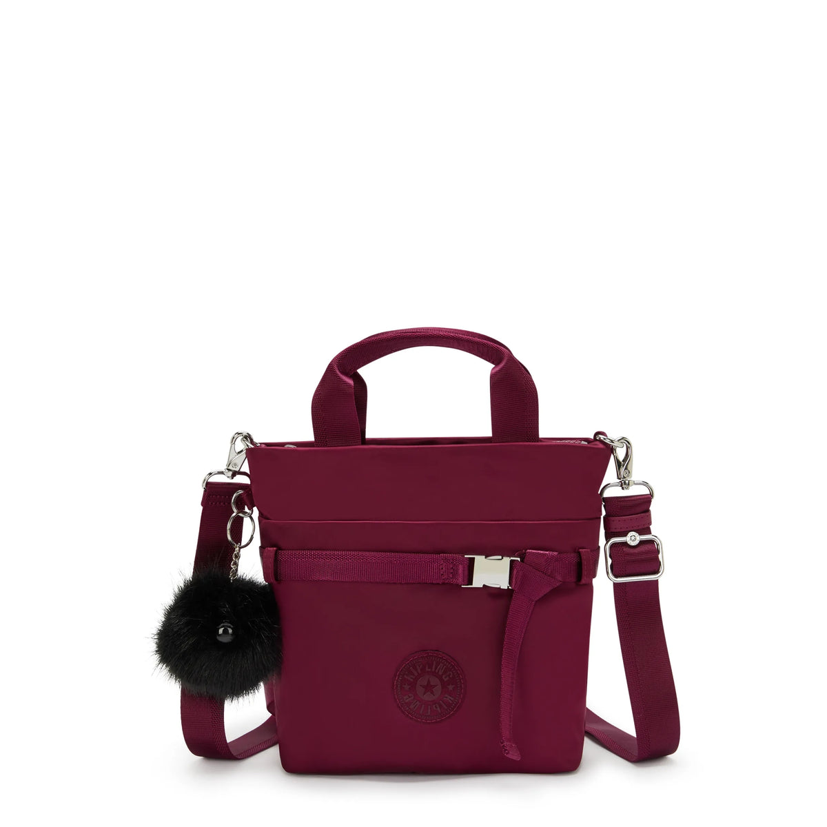 Antoinne Small Crossbody Tote Bag Lavish Purple Satin - 1
