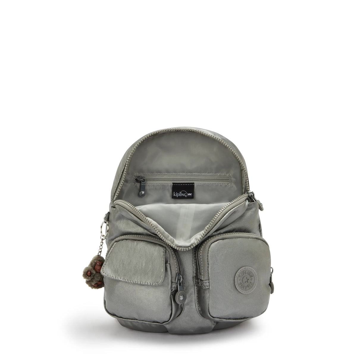 Lovebug Small Metallic Backpack Moon Grey Metallic - 3