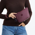 Naomi Medium Metallic Pouch Grape Wine Metallic - 2