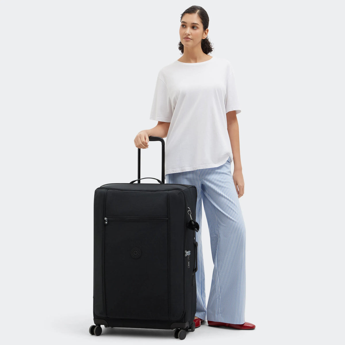 Jet Large Rolling Luggage Black Noir - 2