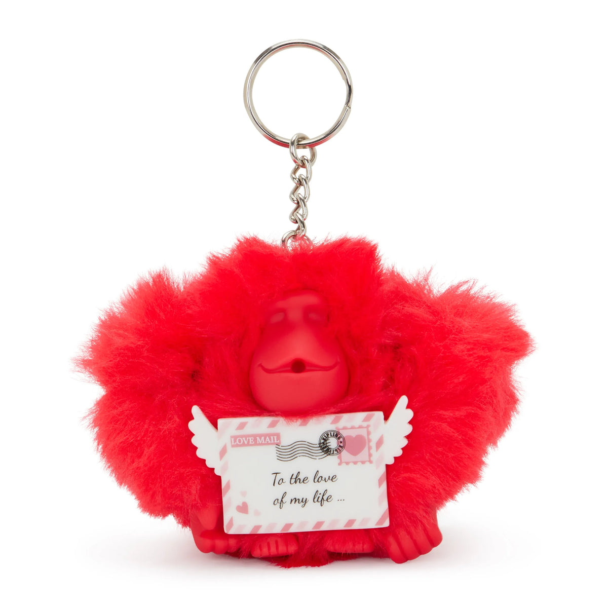 Valentine Letter Monkey Keychain Letter Red - 