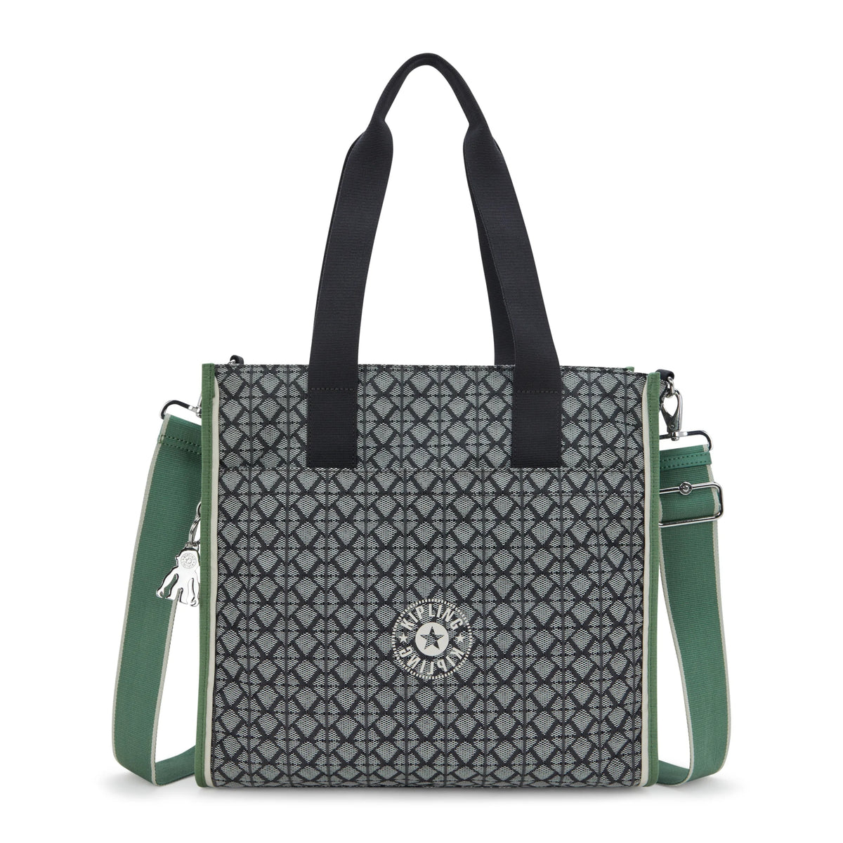 Deval Printed Tote Bag SIGNATURE BLACK EMBOSSED - 1
