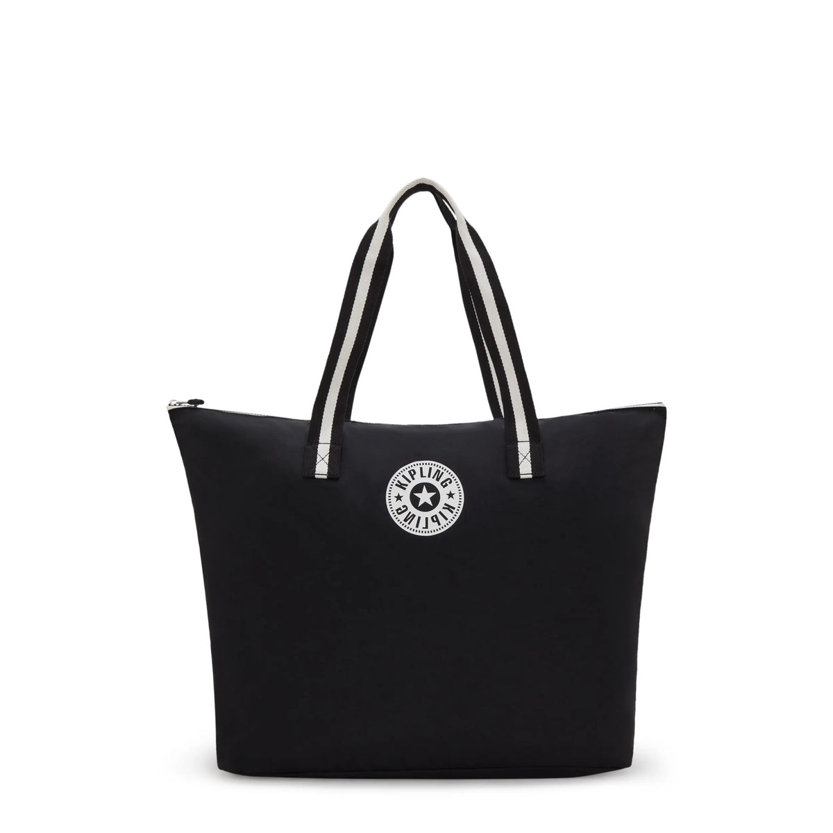 Davian Packable Tote Bag Black White Hip - 1