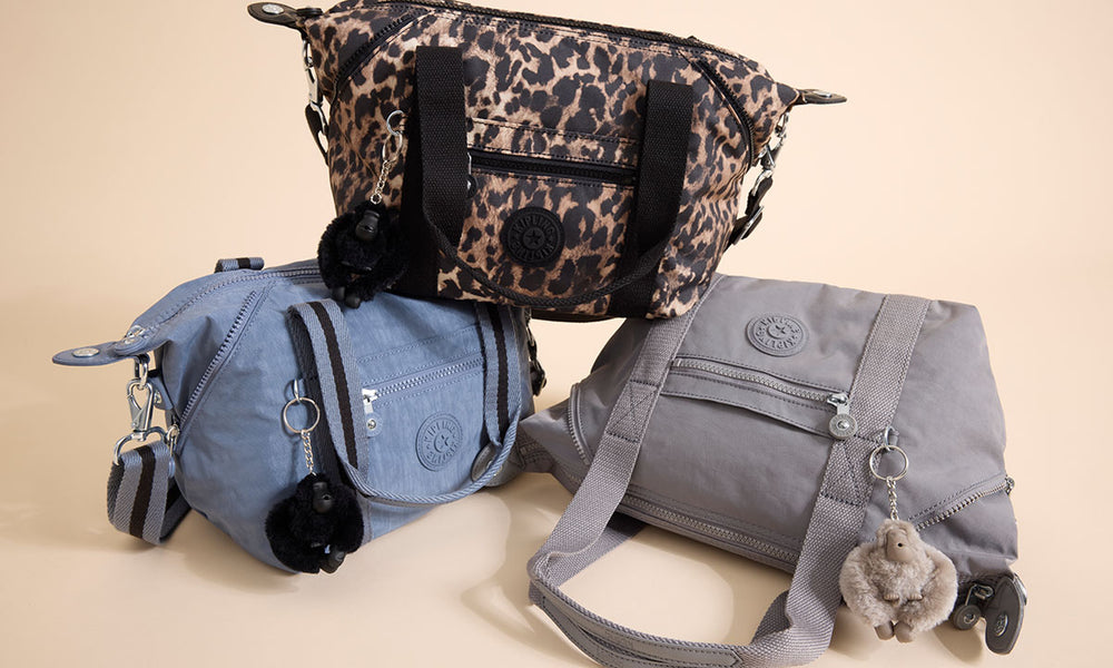 Kipling Live. A colorful array of handbags, backpacks and much more
